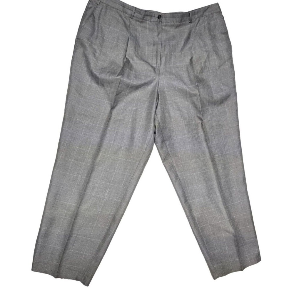 Andrea Viccaro Plaid Career Pants Elastic Waist‎ Comfort Fit 20W